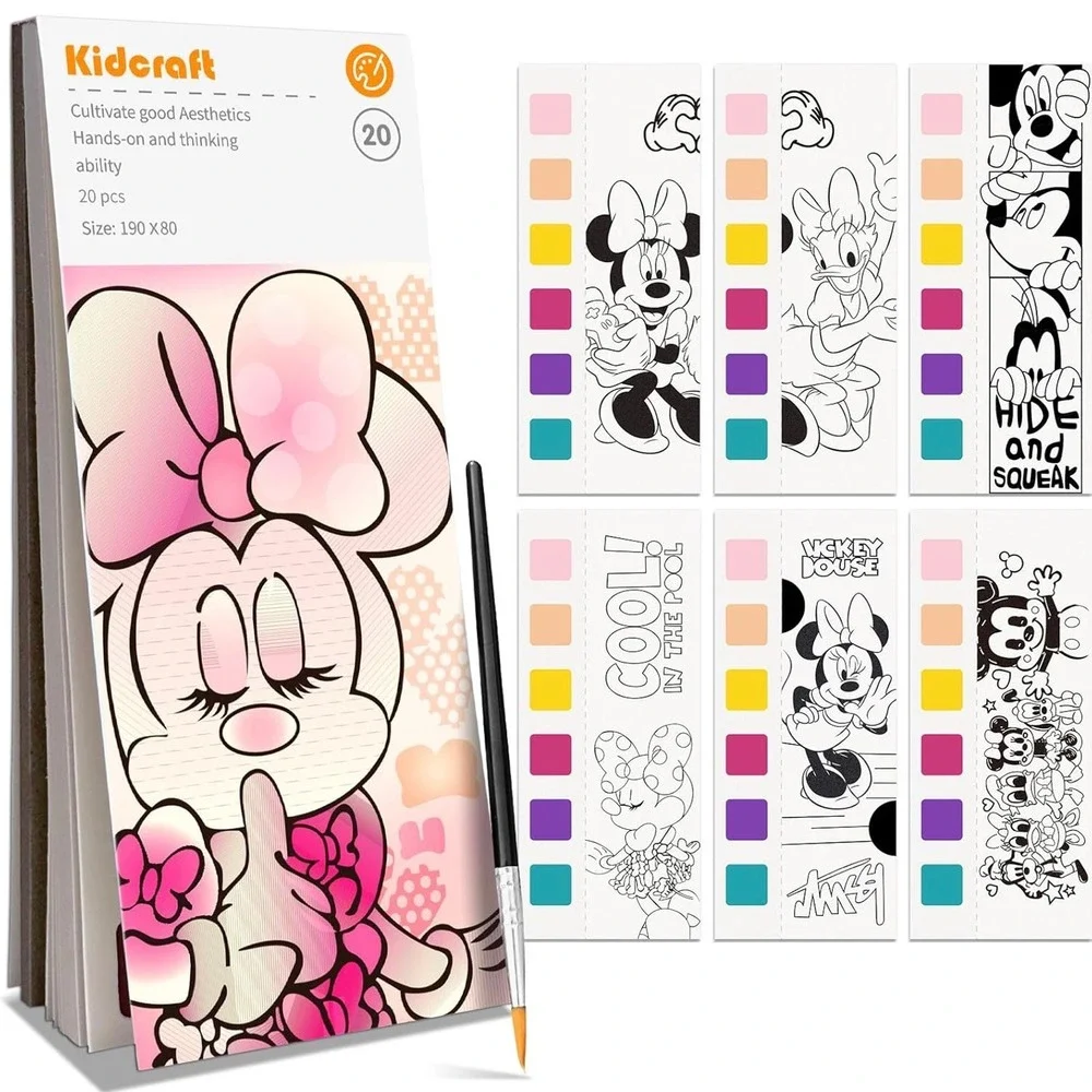 NEW! Kidcraft Minnie‎ Mouse Water Paint Book for Kids Activity Set of 2